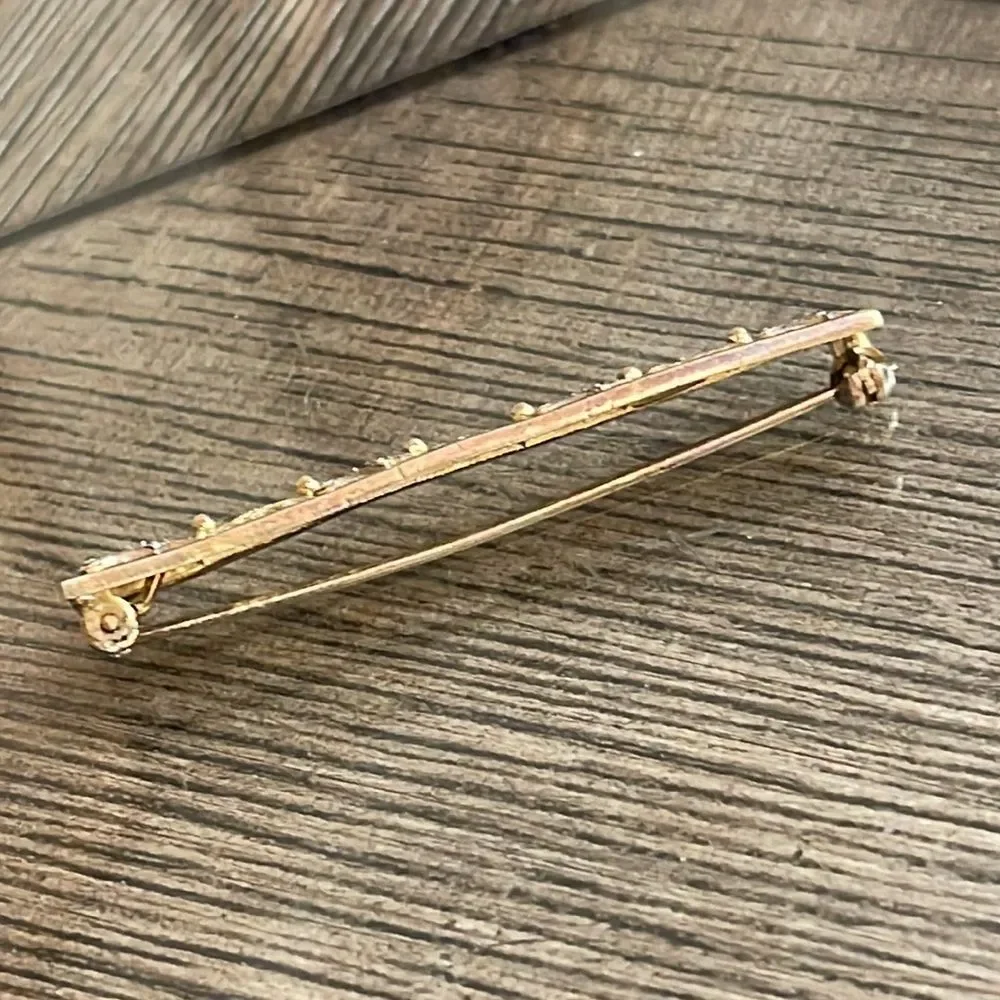 Vintage Alice Caviness Sterling and Marcasite Filigree Bar Pin